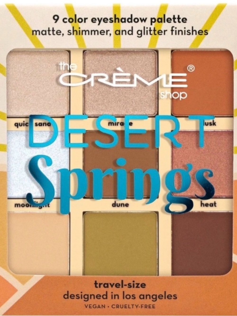 the Crème Shop Desert Springs 9-Color Eyeshadow Palette - Warm Neutrals